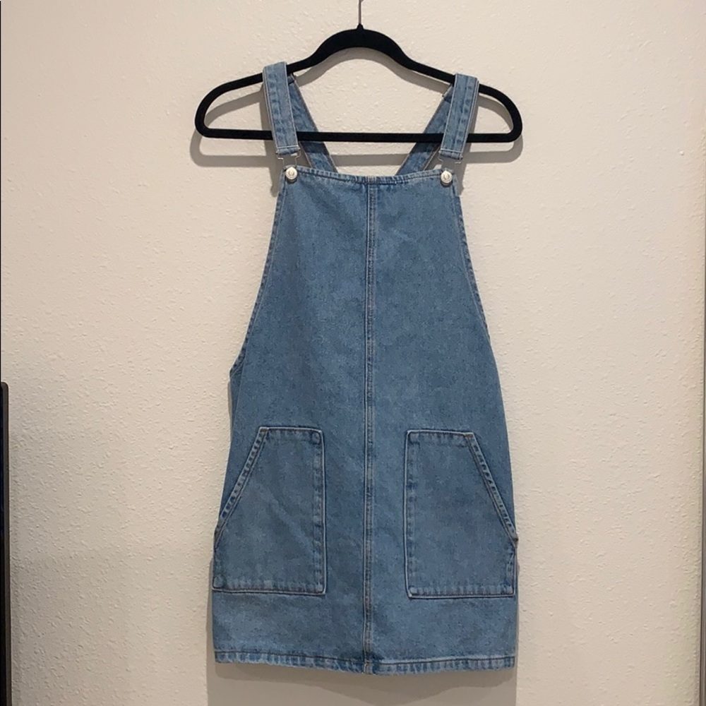 Topshop Denim Overall Dress